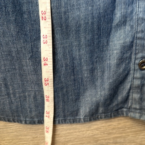 Eileen Fisher Sleeveless Button-Front Denim Dress XS - Picture 13 of 13